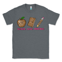 Charcoal Heather teach love inspire leopard Classic Tee - AdoDesignShop