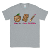 Heather Grey teach love inspire leopard Classic Tee - AdoDesignShop