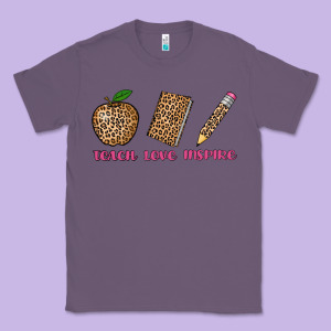 Teach Love Inspire Leopard Classic Tee Designed By Adodesignshop