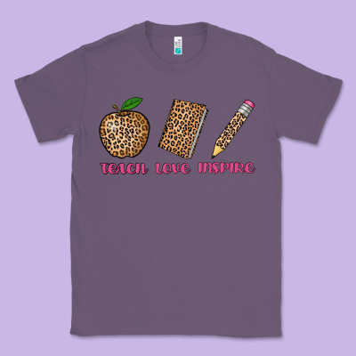 Teach Love Inspire Leopard Classic Tee Designed By Adodesignshop