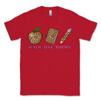 Red teach love inspire leopard Classic Tee - AdoDesignShop