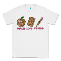 White teach love inspire leopard Classic Tee - AdoDesignShop
