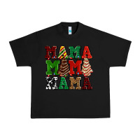 Black mama mama mama with christmas lights and christmas tree cakes Urban Heavy Tee - AdoDesignShop