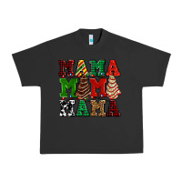 Pigment Black mama mama mama with christmas lights and christmas tree cakes Urban Heavy Tee - AdoDesignShop
