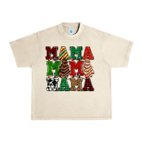 Sandshell mama mama mama with christmas lights and christmas tree cakes Urban Heavy Tee - AdoDesignShop