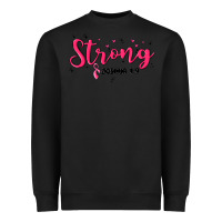 Black strong joshua 1 9 Heavyweight Sweatshirt - MaliasSmallBusiness
