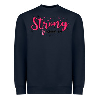 Navy strong joshua 1 9 Heavyweight Sweatshirt - MaliasSmallBusiness