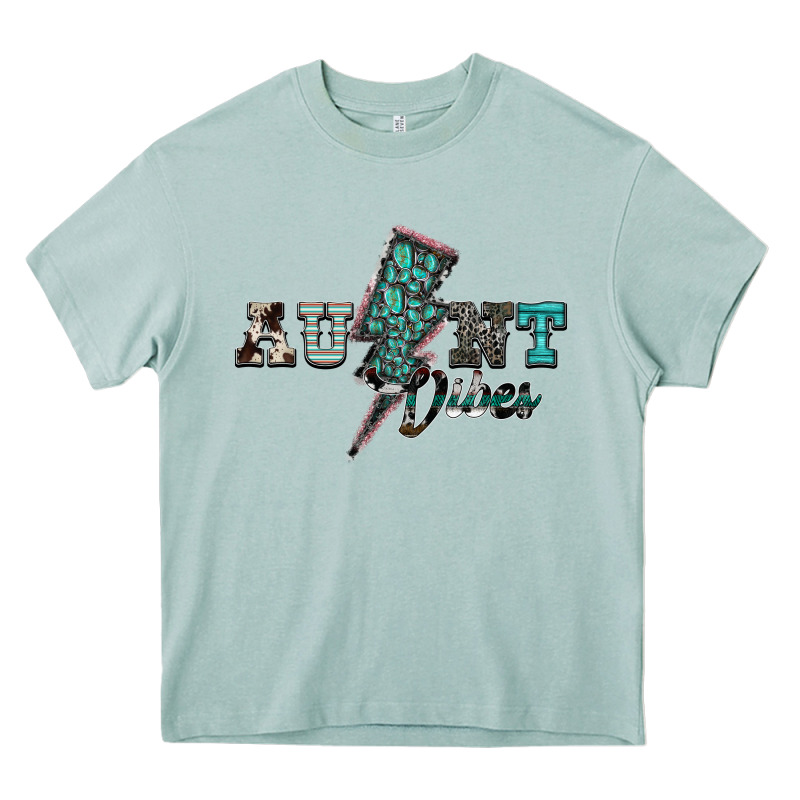 Aunt Vibes Heavy Core Tee by SublimationCraftShop | Teevron