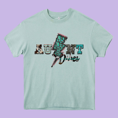 Aunt Vibes Heavy Core Tee Designed By Sublimationcraftshop