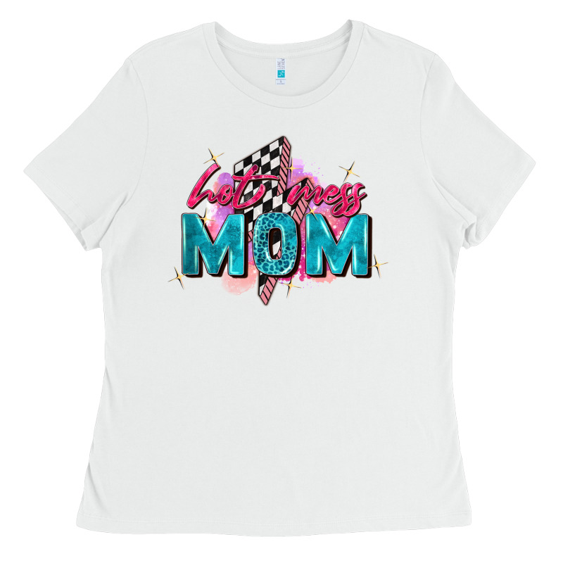 Hot Mess Mom Ladies Tee by Zillion Design Studio | Teevron