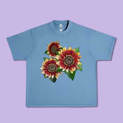 Florenza Sunflower Urban Heavy Tee Designed By Lillyallendesigns