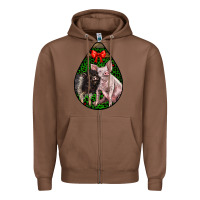 Chestnut christmas pig Zipper Hoodie - LillyAllenDesigns
