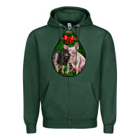 Sports Green christmas pig Zipper Hoodie - LillyAllenDesigns