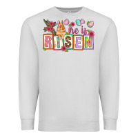 Dove Grey He is risen Premium Sweatshirt - NancyCooperArtShop