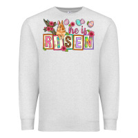Oatmeal Heather He is risen Premium Sweatshirt - NancyCooperArtShop