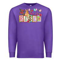 Purple He is risen Premium Sweatshirt - NancyCooperArtShop