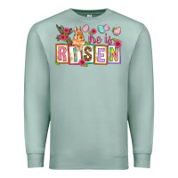 Seafoam He is risen Premium Sweatshirt - NancyCooperArtShop