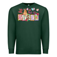 Sports Green He is risen Premium Sweatshirt - NancyCooperArtShop