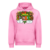Fuchsia Pink Let's get lucked up St. Patrick's Day Urban Hoodie - OliviaCreatesArt