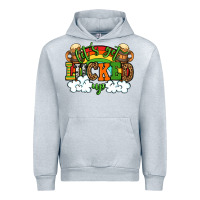 Heather Grey Let's get lucked up St. Patrick's Day Urban Hoodie - OliviaCreatesArt
