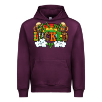 Mauve Wine Let's get lucked up St. Patrick's Day Urban Hoodie - OliviaCreatesArt