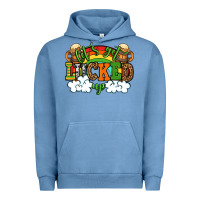Pigment Pebble Blue Let's get lucked up St. Patrick's Day Urban Hoodie - OliviaCreatesArt