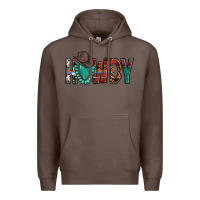 Coffee Western Howdy Gemstone Cowboy Hat Premium Hoodie - HowdyJamesFarm