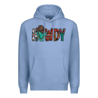 Colony Blue Western Howdy Gemstone Cowboy Hat Premium Hoodie - HowdyJamesFarm