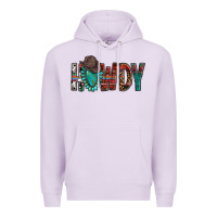 Lilac Western Howdy Gemstone Cowboy Hat Premium Hoodie - HowdyJamesFarm