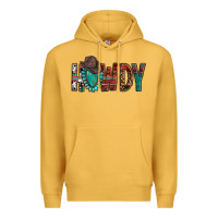 Mustard Western Howdy Gemstone Cowboy Hat Premium Hoodie - HowdyJamesFarm