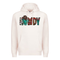 Pale Pink Western Howdy Gemstone Cowboy Hat Premium Hoodie - HowdyJamesFarm