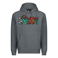 Rock Western Howdy Gemstone Cowboy Hat Premium Hoodie - HowdyJamesFarm