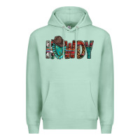 Seafoam Western Howdy Gemstone Cowboy Hat Premium Hoodie - HowdyJamesFarm