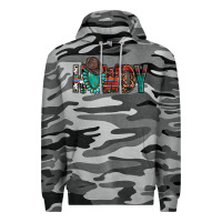Slate Camo Western Howdy Gemstone Cowboy Hat Premium Hoodie - HowdyJamesFarm