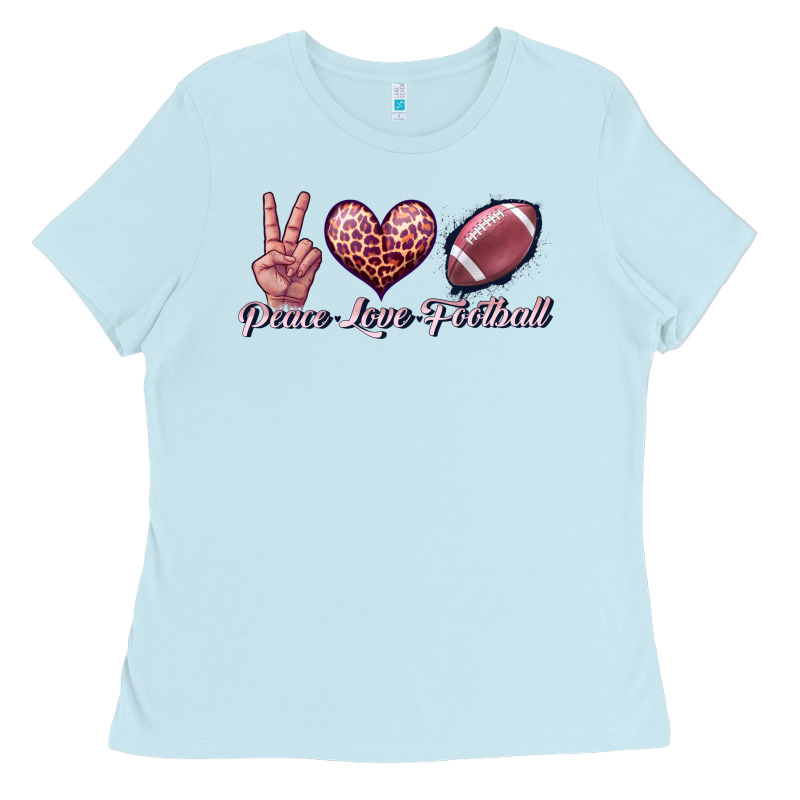 Peace Love Football Ladies Tee by JahusDesignShop | Teevron