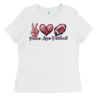 White peace love football Ladies Tee - JahusDesignShop