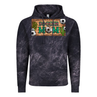 Cloud Black soccer mom with ball and cactus and serape licanse plate Vintage Hoodie - Artiststas