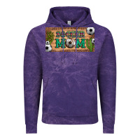 Cloud Purple soccer mom with ball and cactus and serape licanse plate Vintage Hoodie - Artiststas