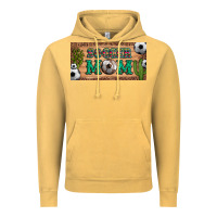 Vintage Mustard soccer mom with ball and cactus and serape licanse plate Vintage Hoodie - Artiststas