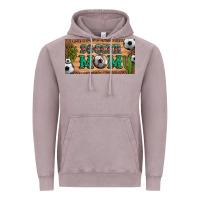 Vintage Zinc soccer mom with ball and cactus and serape licanse plate Vintage Hoodie - Artiststas