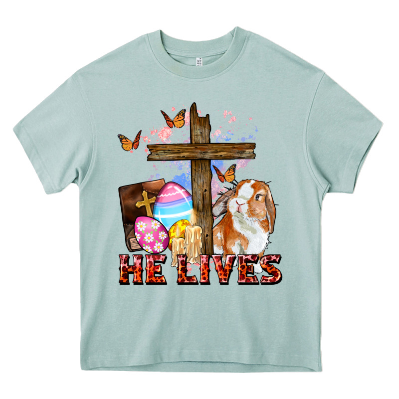 He Lives Easter Day Heavy Core Tee by CowGirlArtShop | Teevron