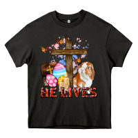 Asphalt He lives Easter Day Heavy Core Tee - CowGirlArtShop