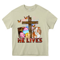 Mossy He lives Easter Day Heavy Core Tee - CowGirlArtShop