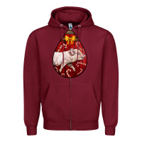Burgundy christmas pig Zipper Hoodie - LillyAllenDesigns