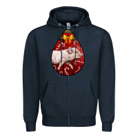 Navy christmas pig Zipper Hoodie - LillyAllenDesigns