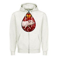 Oatmeal Heather christmas pig Zipper Hoodie - LillyAllenDesigns