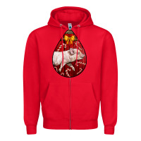 Red christmas pig Zipper Hoodie - LillyAllenDesigns