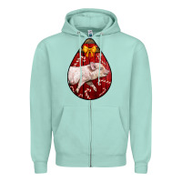 Seafoam christmas pig Zipper Hoodie - LillyAllenDesigns