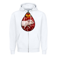 White christmas pig Zipper Hoodie - LillyAllenDesigns