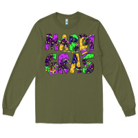 Army Green mardi gras Long Sleeve Tee - JahusDesignShop